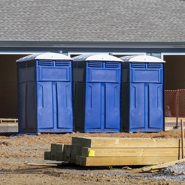 how often are the portable restrooms cleaned and serviced during a rental period in Cottage Grove Tennessee